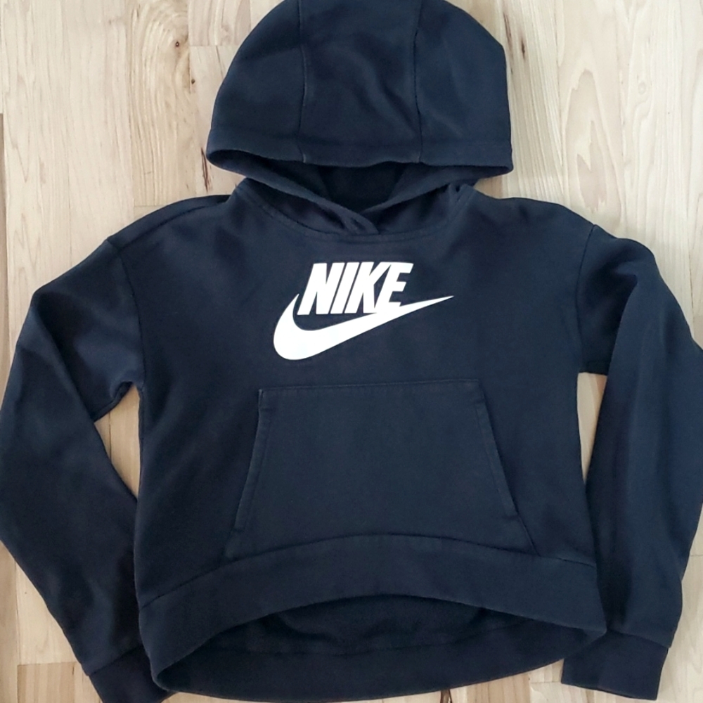 NIKE Girls Cropped Hoodie Sweatshirt